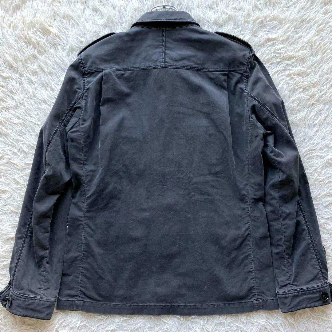 【ウォッシュ加工 本革使用 XL】ポールスミス　ハンティングジャケット　M-65