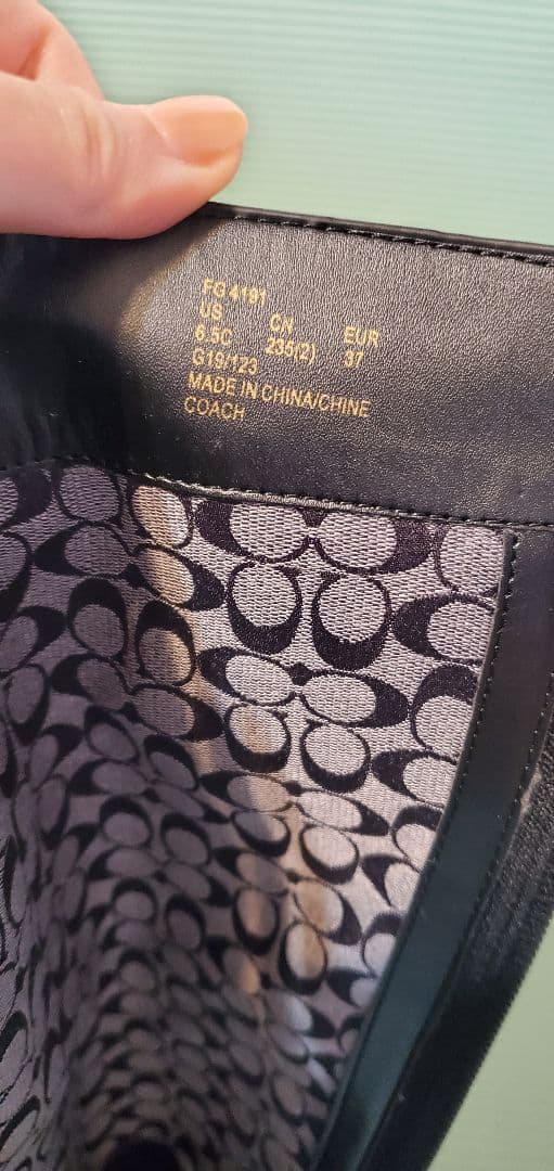 COACH　ブラック　ロングブーツ　23.5㎝