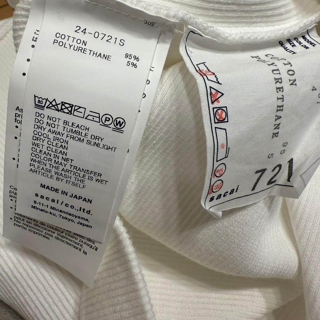 sacai スローガン タンクトップ