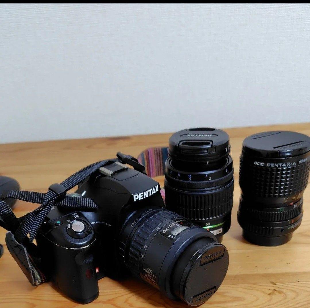PENTAX 一眼レフデジタルカメラ　k-x 交換レンズ３本セット
