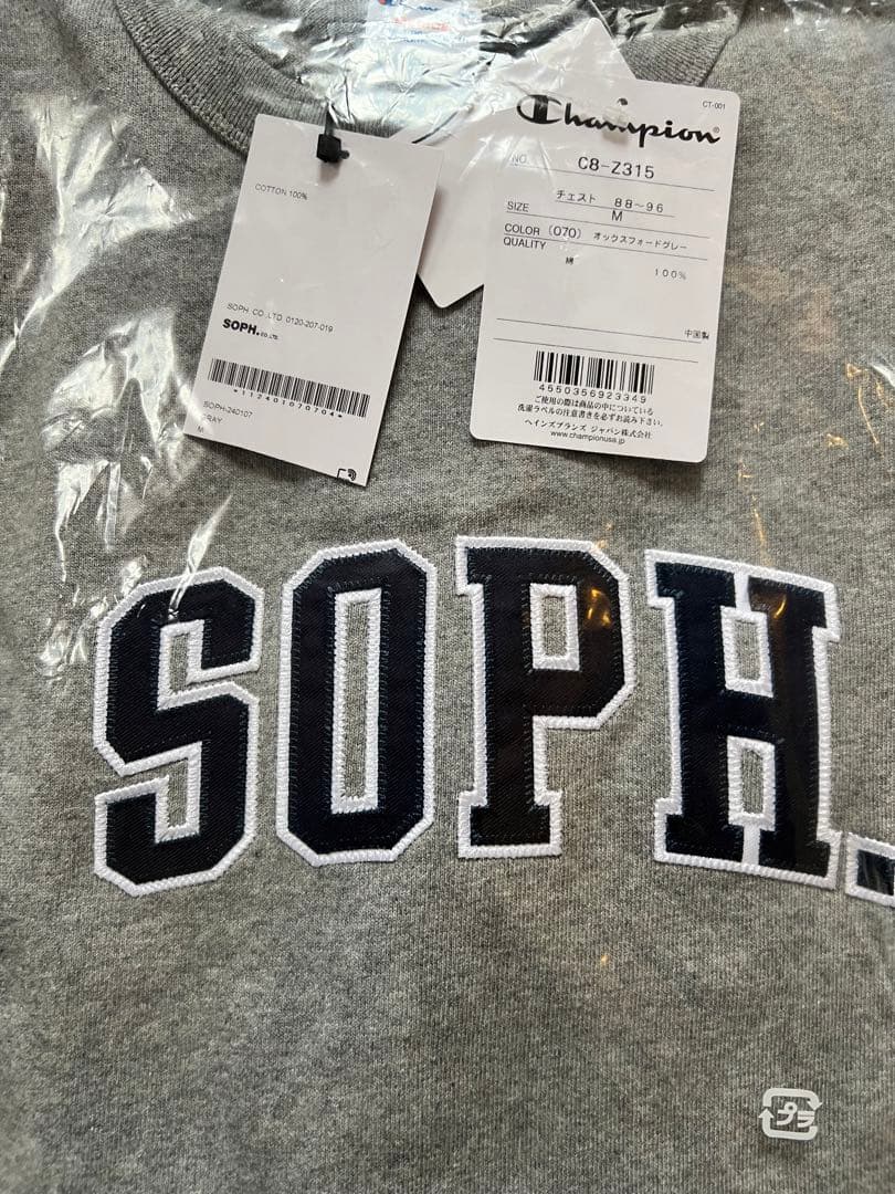 テ*パ様 SOPH. Champion CREWNECK TEE M グレー