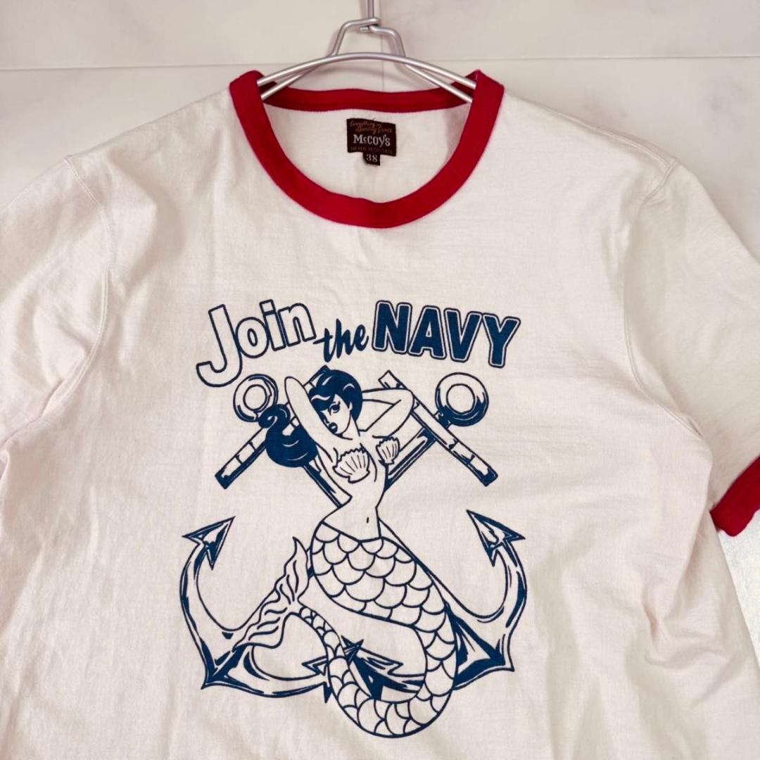リアルマッコイズ マーメイド リンガー Tシャツ 38サイズ(M) 米海軍