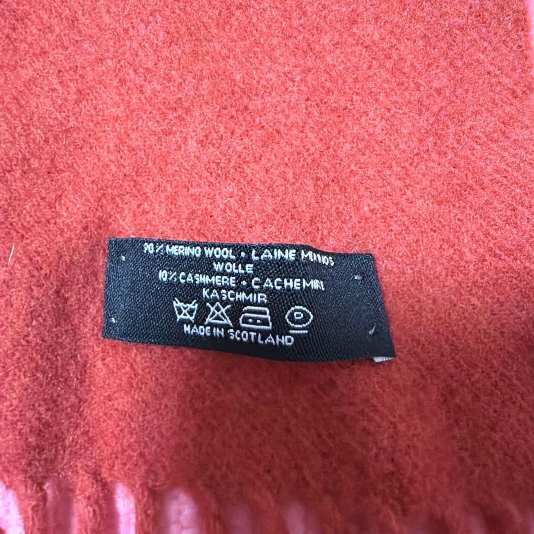 Dior オレンジ色 マフラー ロゴ入り