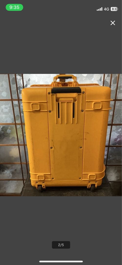pelican air 1637 イエロー　ペリカンケース