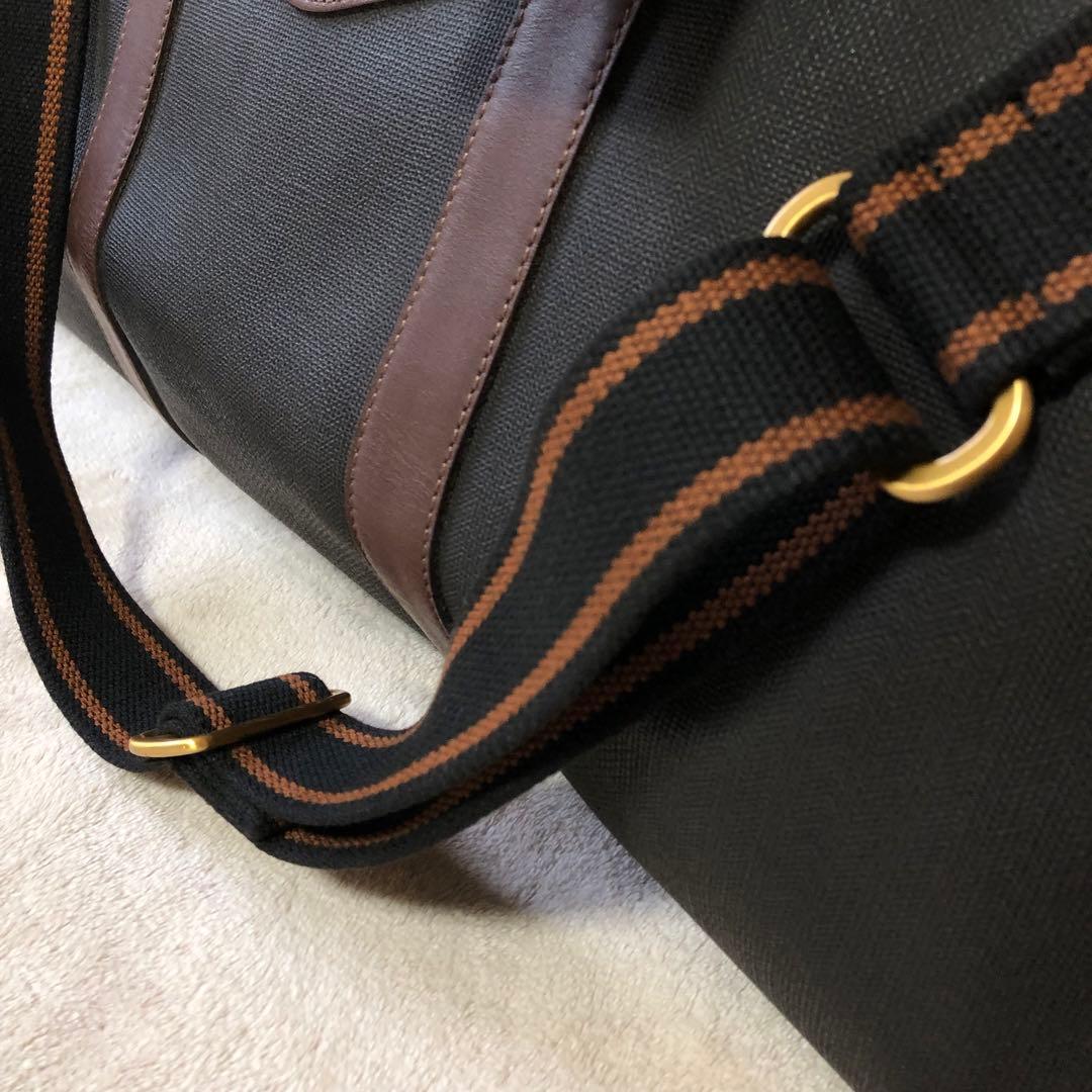 ダンヒル　ボストンバッグ　ブラウン　2way ブラウン　ゴールド　金金具
