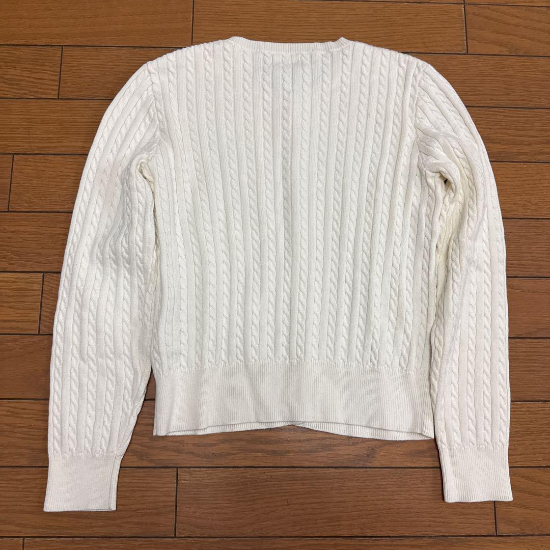 POLO RALPH LAUREN ケーブルカーディガン S相当 アイボリー