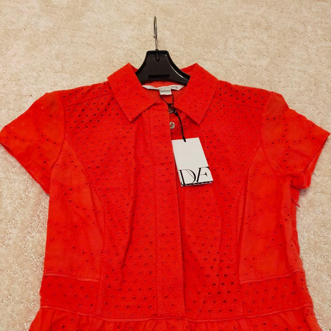 新品！定価7万円★ダイアンフォンファステンバーグ　ワンピース　コーラルオレンジ