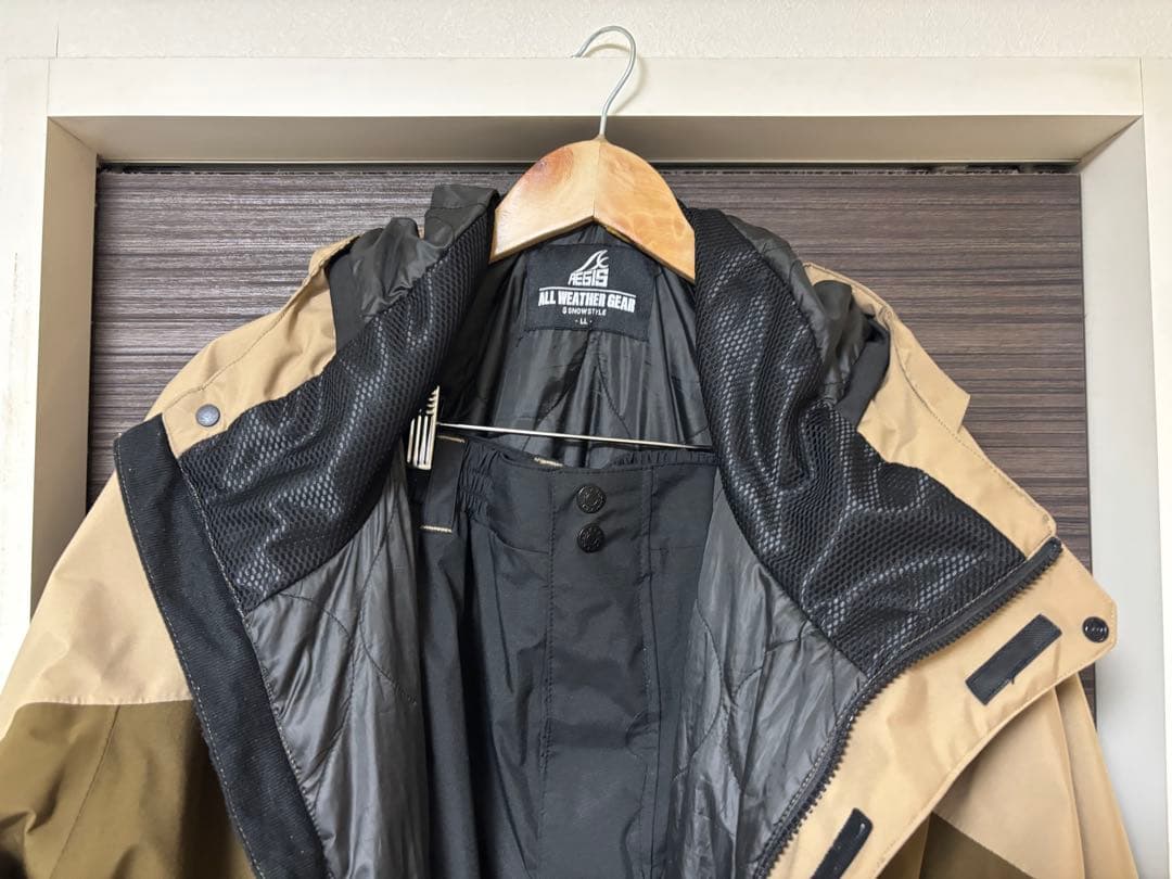【美品】WORKMANイージス防水防寒スーツ スキースノーボードウェア上下 LL