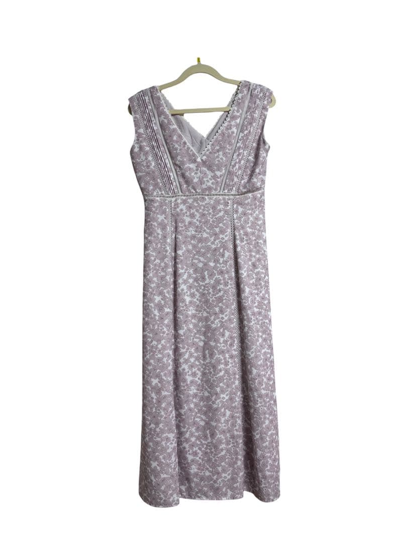 ワンピース Lace Trimmed Floral Dress / nude rose