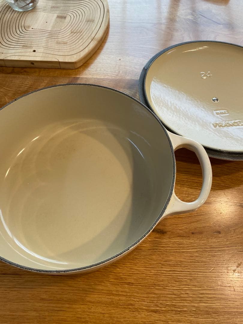 美品＊ル・クルーゼ ココットジャポネーズ 24cm デューン