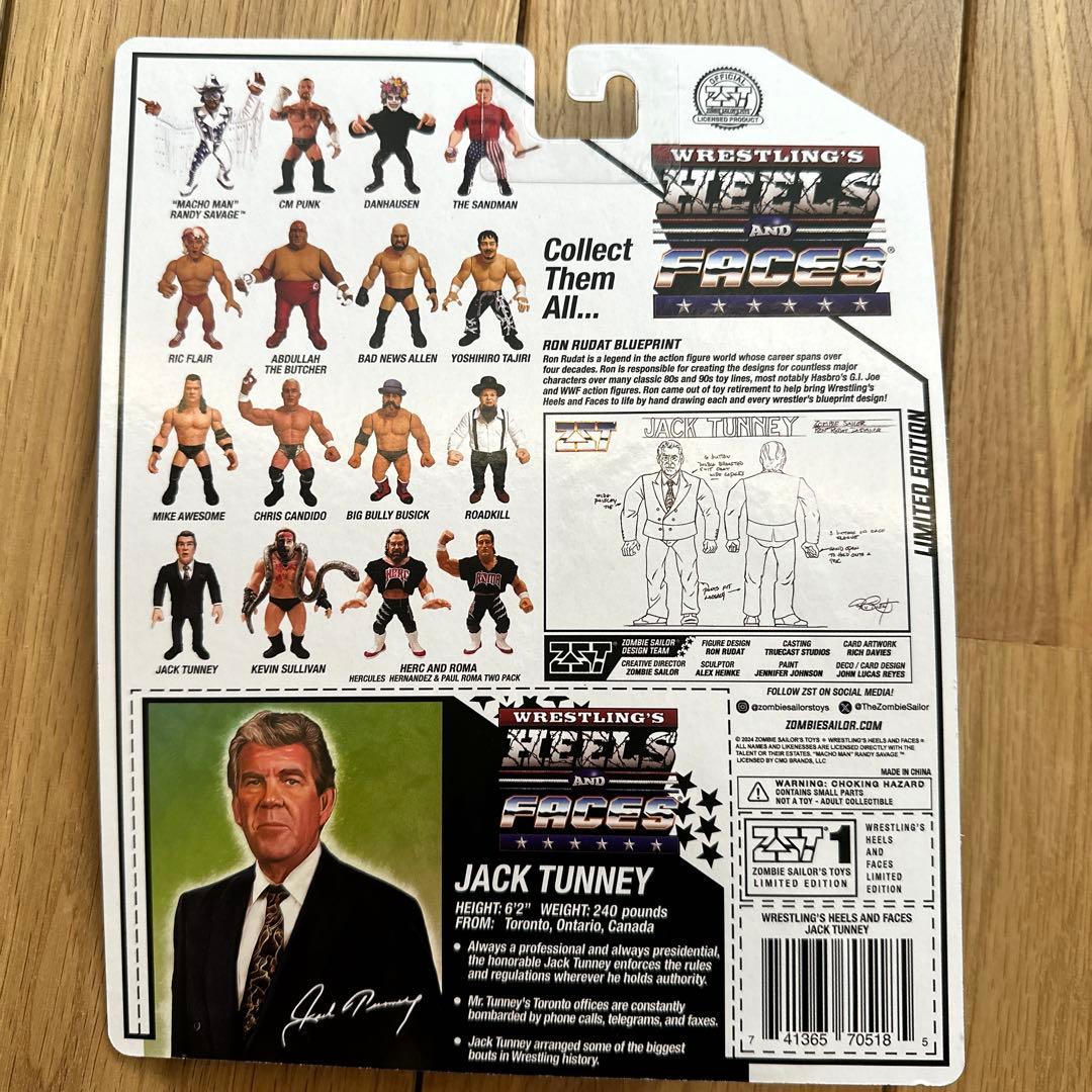 JACK TUNNEYプロレスフィギュア WWFハズブロ Heels&Faces