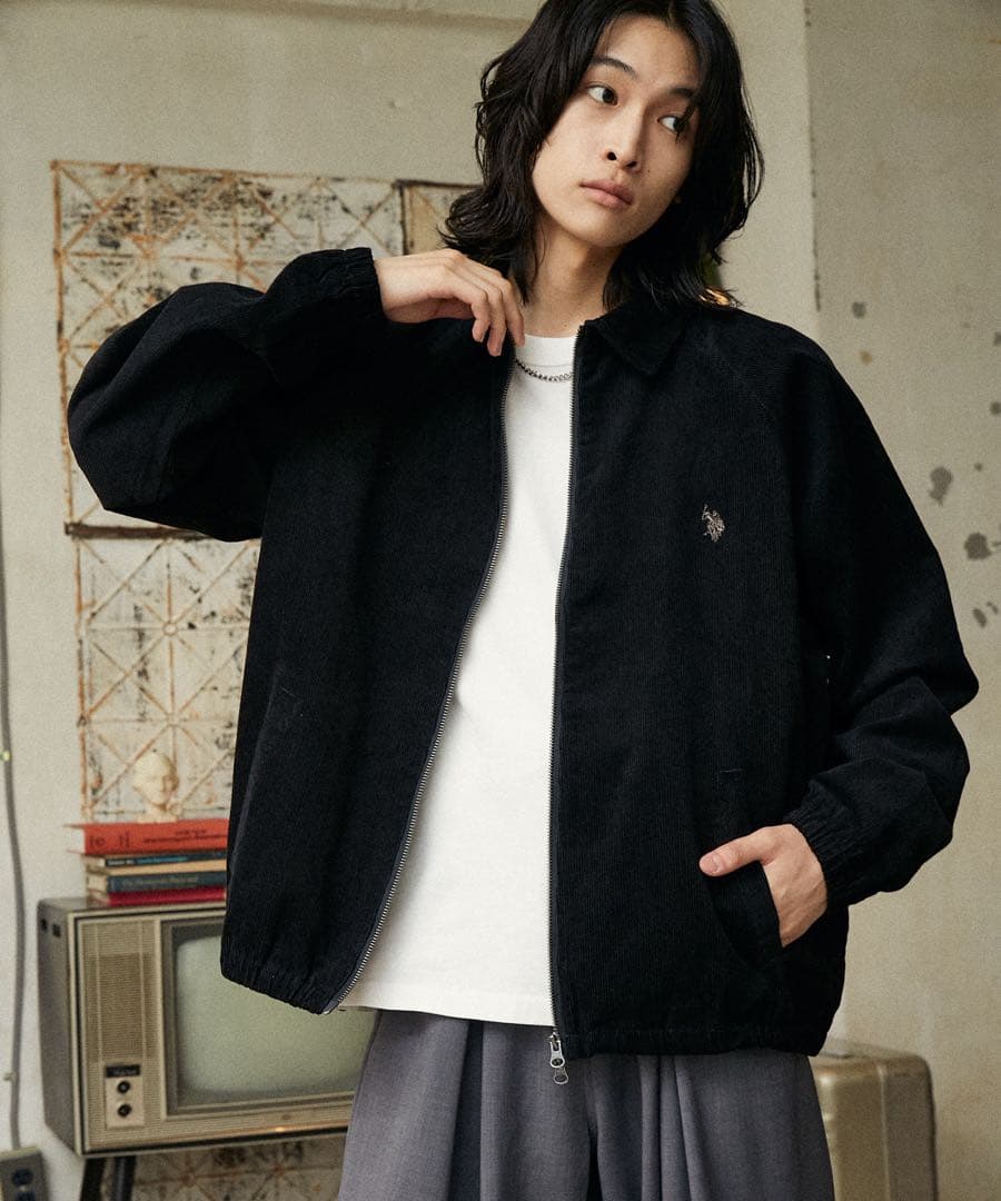U.S. POLO ASSN.ダブルジップスイングトップ　ブラック Lサイズ