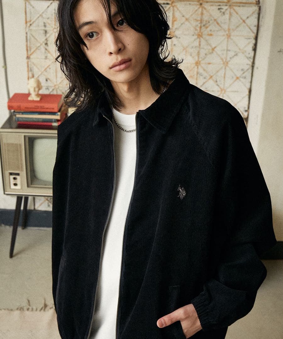 U.S. POLO ASSN.ダブルジップスイングトップ　ブラック Lサイズ