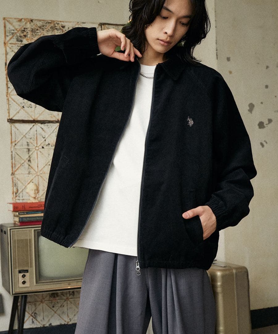U.S. POLO ASSN.ダブルジップスイングトップ　ブラック Lサイズ