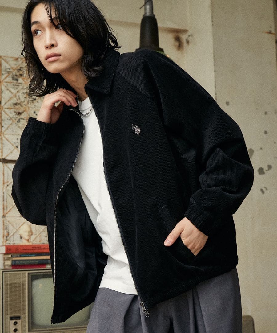 U.S. POLO ASSN.ダブルジップスイングトップ　ブラック Lサイズ