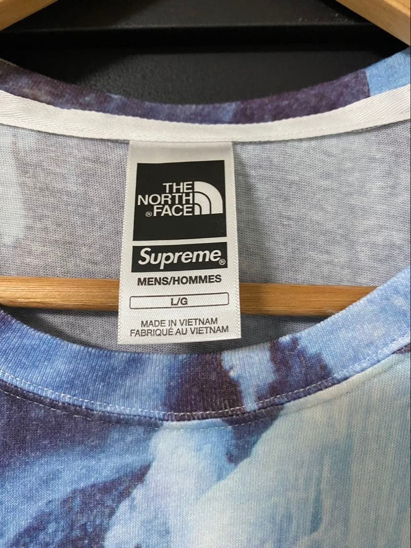 。*様 THE NORTH FACE x Supreme 氷河プリント Tシャツ