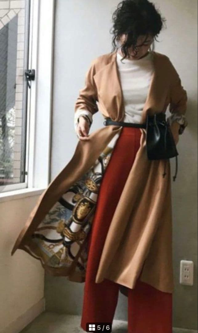 ameri vintage ルーズガウンコート　キャメル