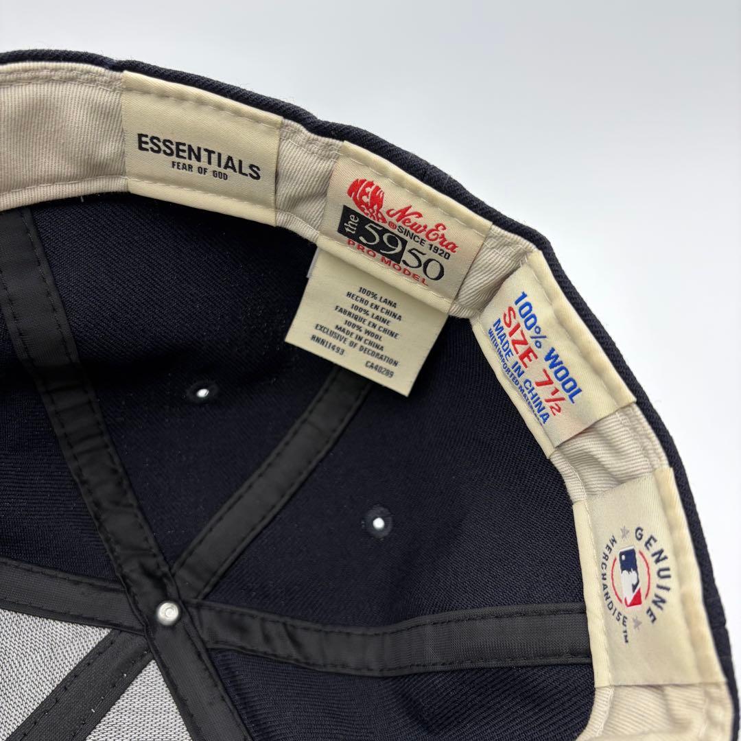 ニューエラ fear of god essentials ネイビー 7 1/2