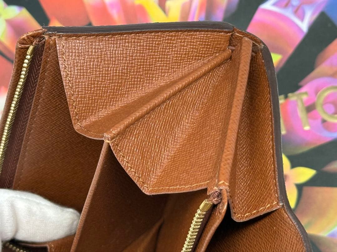 美品！ルイヴィトン　ポルトモネ・ビエ　トレゾール　L字形ファスナー二つ折り財布