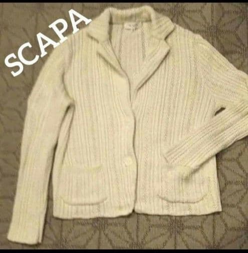 ど*ん様 2点セット✨SCAPA ケーブル編ジャケット&✨ペイズリー ベルベット