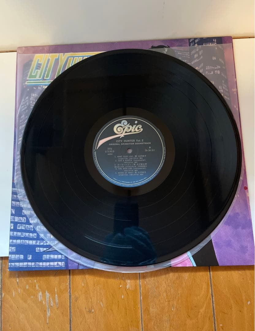 シティーハンター サウンドトラック Vol.2 LP ステッカー、歌詞付き