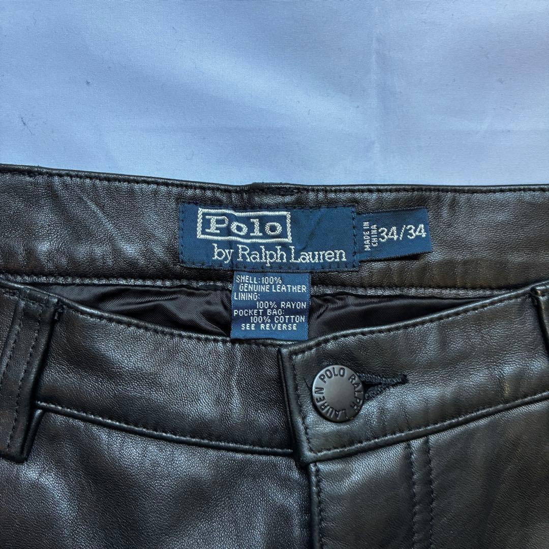 【スペシャル】Poli by Ralph Lauren レザーパンツ ラムレザー