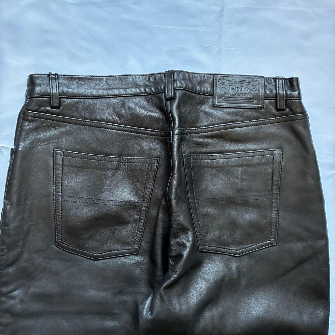 【スペシャル】Poli by Ralph Lauren レザーパンツ ラムレザー