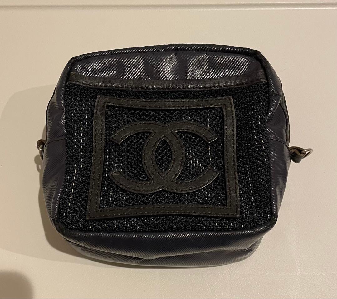 CHANEL CHANEL ウエストポーチ　ショルダーバック　ネイビー