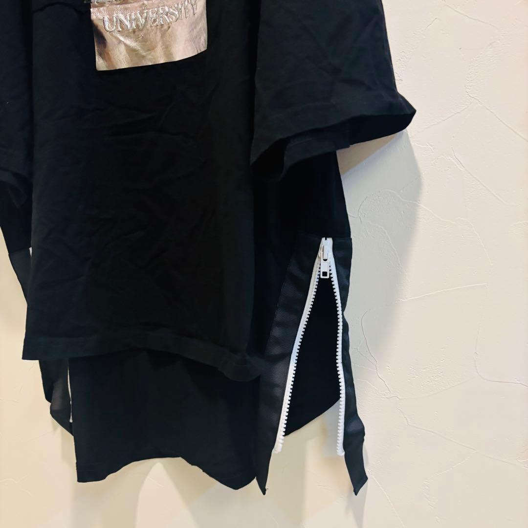 【美品】 SCOTCLUB エンボス箔ロゴサイドジップTEE Tシャツ