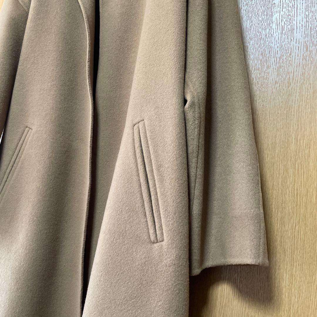 CINOH ノーカラーコート　キャメル　　　　　　✳️３月末迄❗️