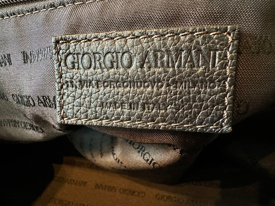 値下げ) GIORGIO ARMANI レザー ボストンバッグ
