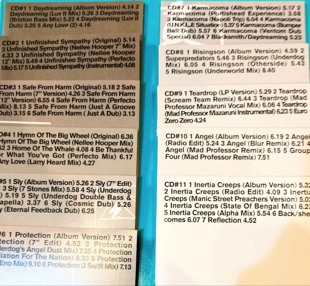 MASSIVE ATTACK, SINGLES 90/98 11枚 CD BOX
