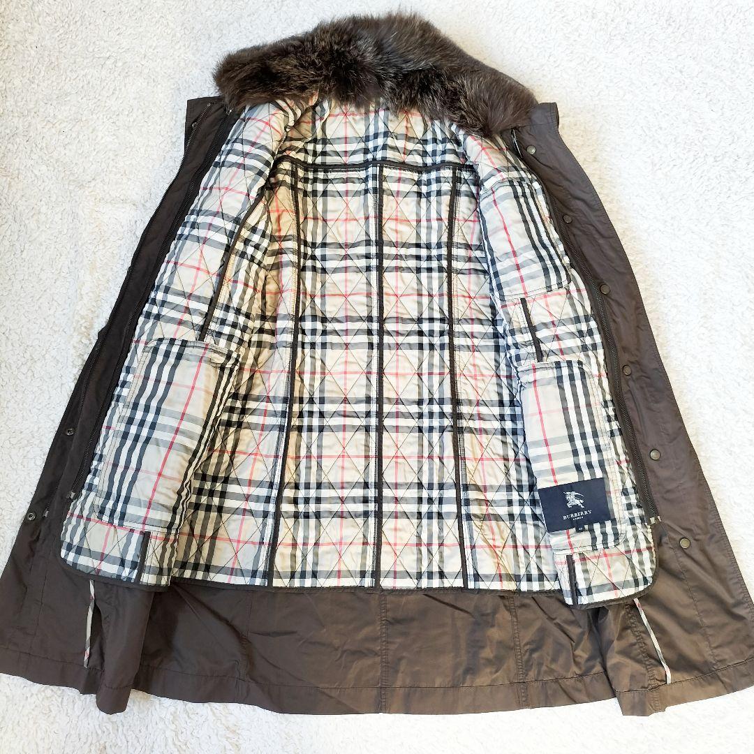 極美品✨ バーバリー キルティングコート フォックスファー 6way 茶色 40