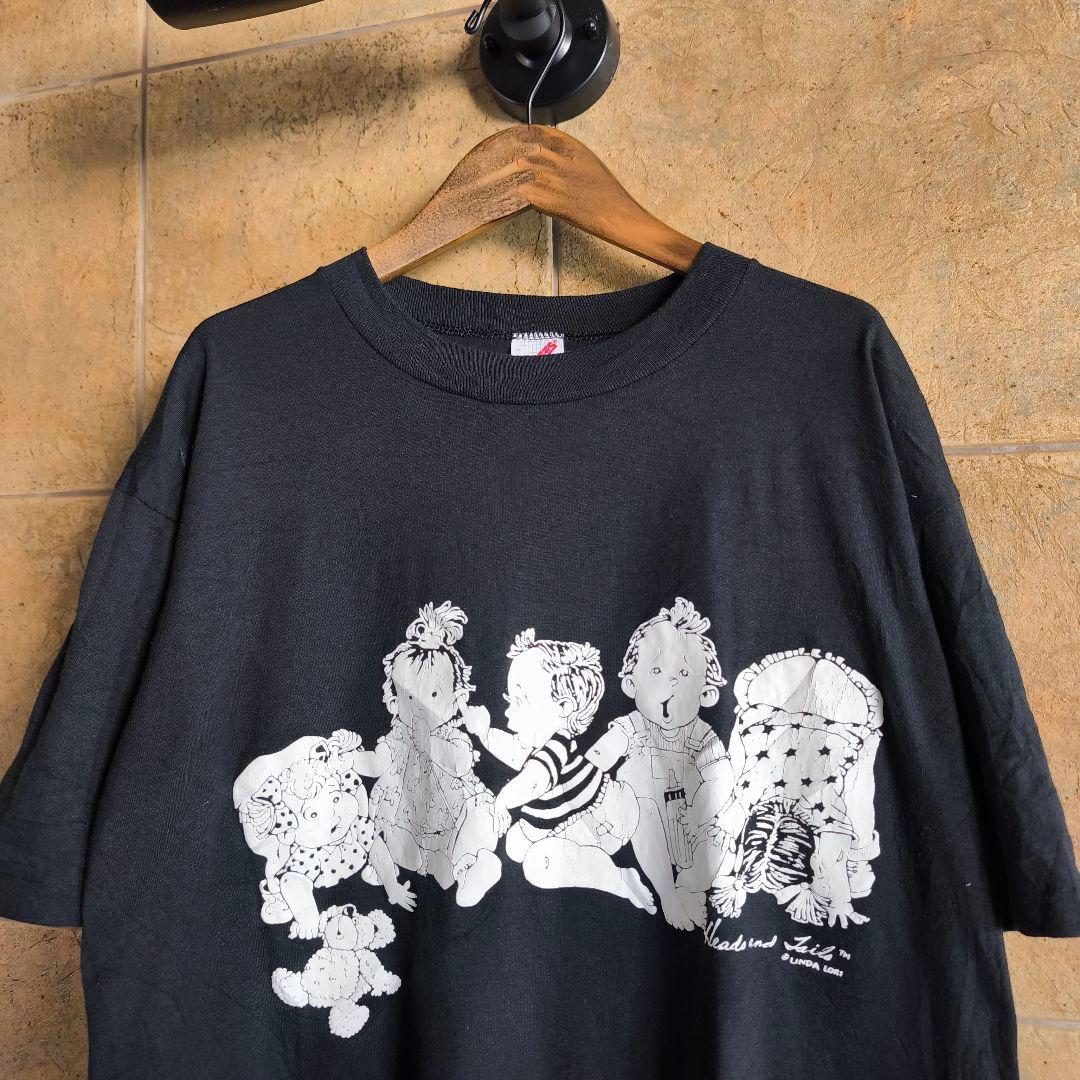 90s USA製 LINDA LORI 赤ちゃん　アート　Tシャツ