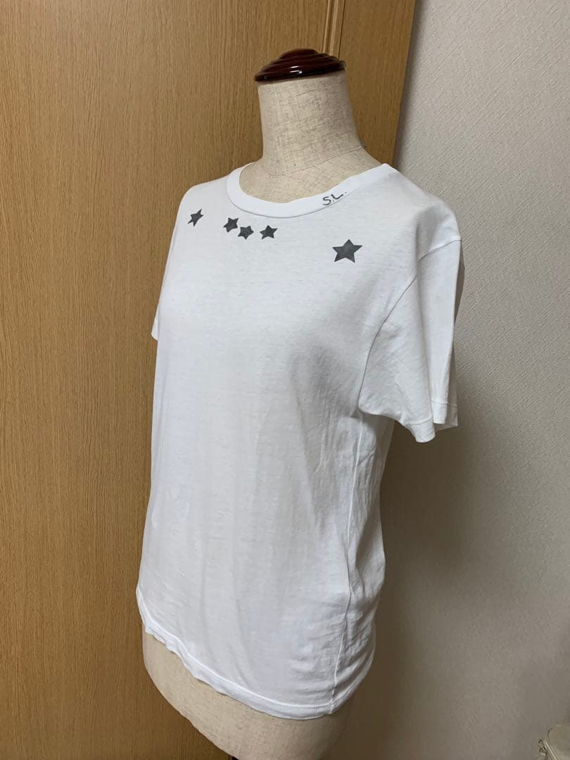 SAINT LAURENT 伊勢丹購入　ホワイト 半袖Tシャツ 星
