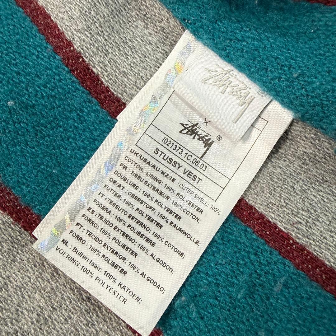 激レア■STUSSY × carhartt【M】ダックベスト 刺繍ロゴ 希少