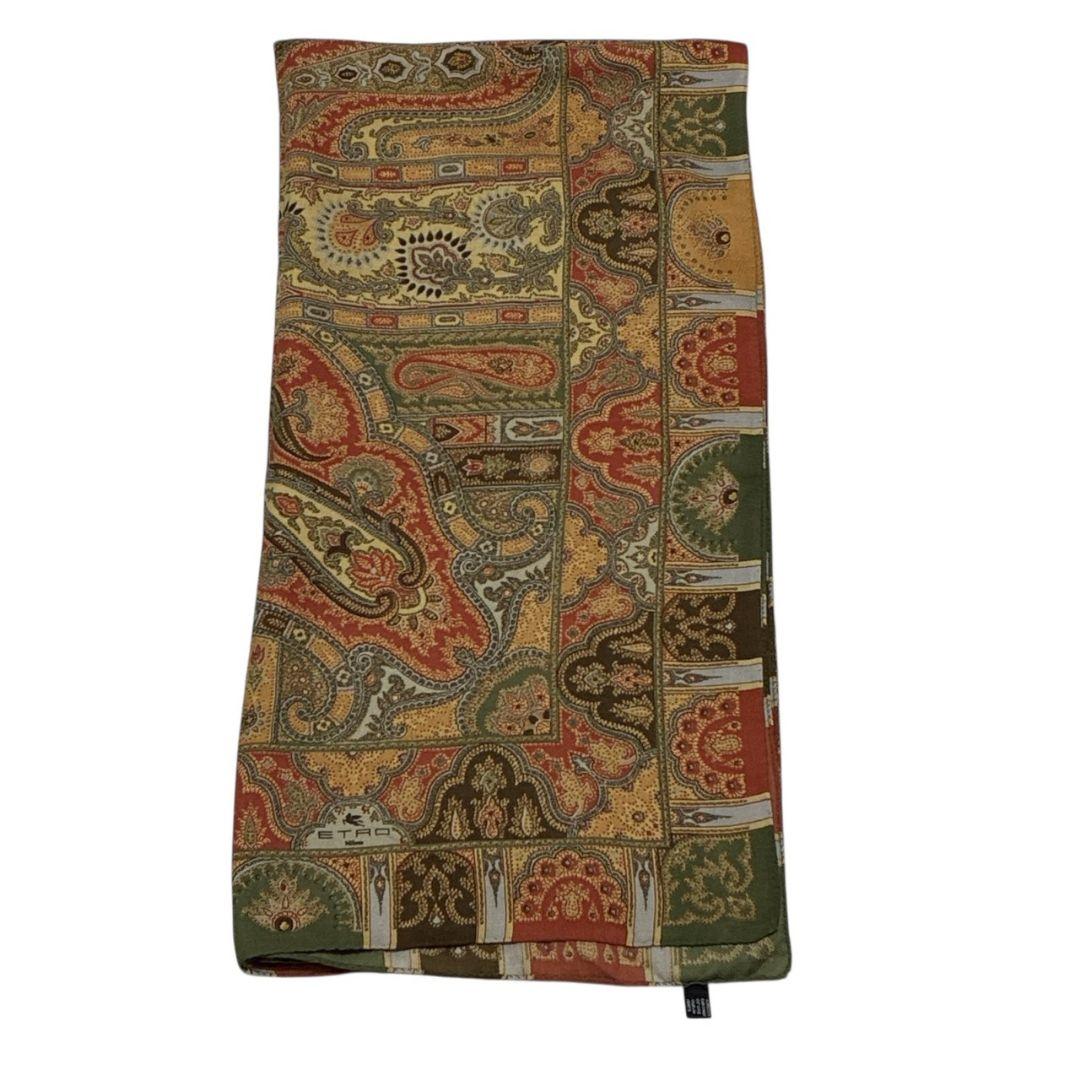 【極美品】ETRO エトロ シルク ペイズリー イタリア 大判ストール スカーフ