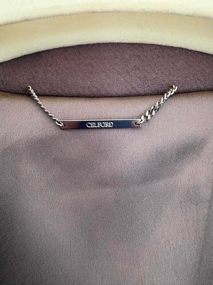 【今期 タグ付き】CELFORD ウール混ロングトレンチコート