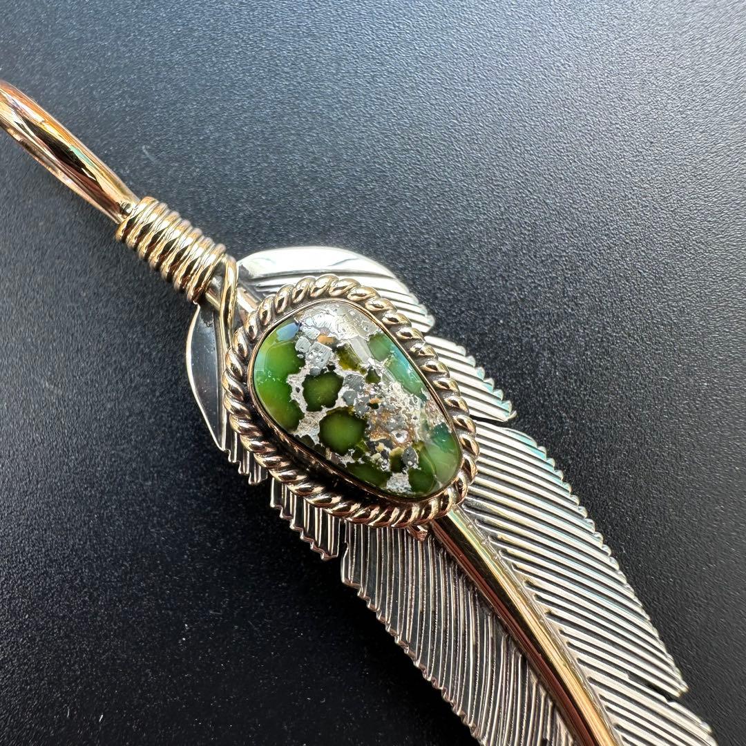 Navajo Harvey Mace 12KGF×ターコイズ ペンダントトップ