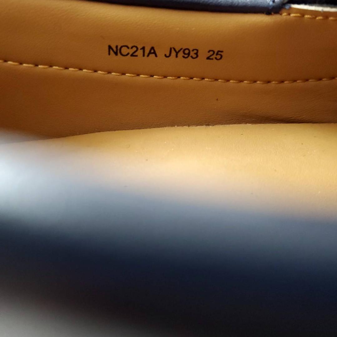 リーガル　JY93　デッキシューズ　リボン　ネイビー　25cm　レザー