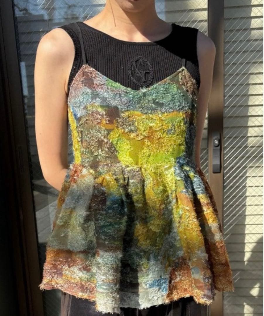 トップス Ameri MEDI RACHEL FLUFFY ART CAMISOLE