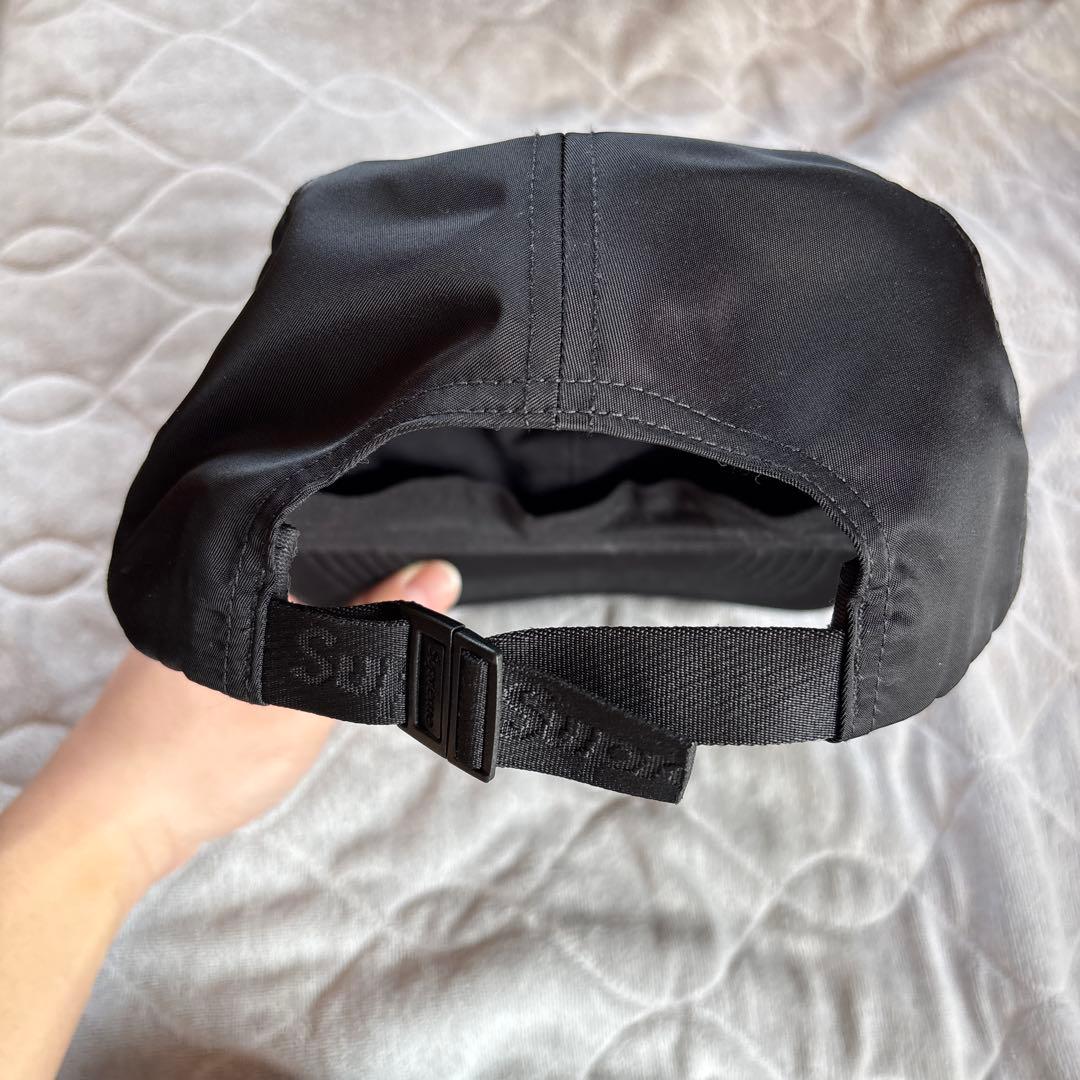 SupremeEnamelLogo6-Panel Supreme黒キャップ