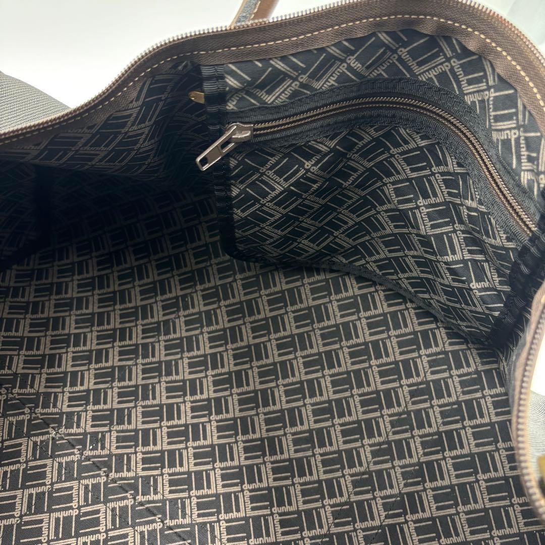 dunhill ダンヒル レザー PVC ボストンバッグ ハンドバッグ 大容量