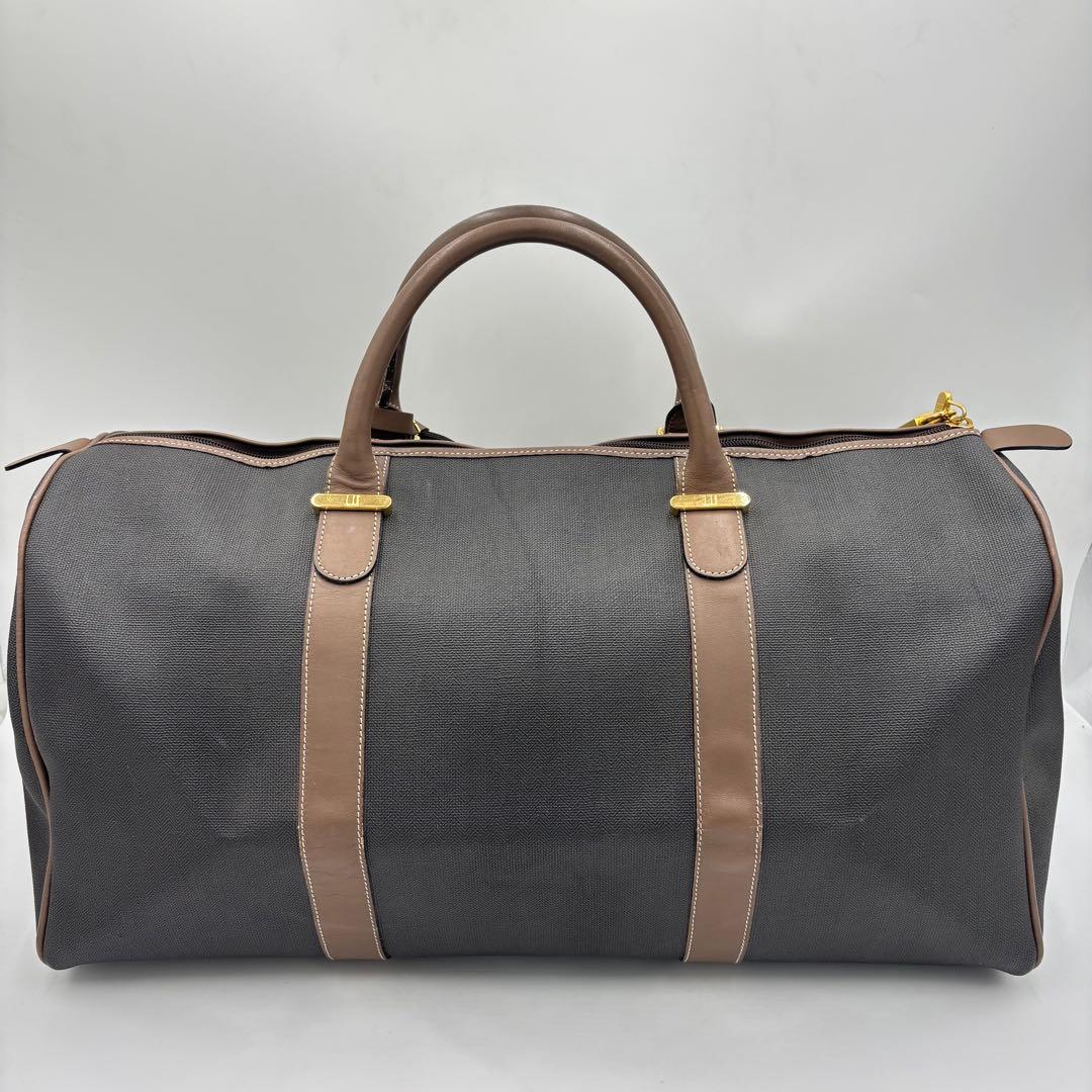 dunhill ダンヒル レザー PVC ボストンバッグ ハンドバッグ 大容量