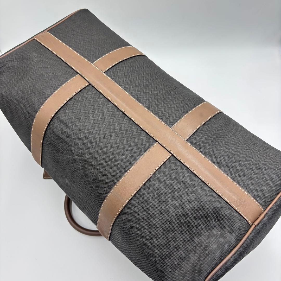 dunhill ダンヒル レザー PVC ボストンバッグ ハンドバッグ 大容量