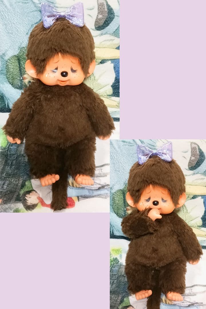 昭和レトロ　希少　泣き顔　モンチッチ　ぬいぐるみ　女の子　約43センチ