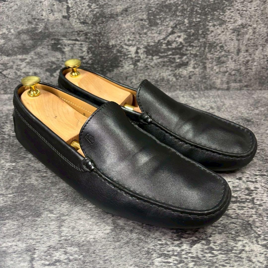 【美品】TOD'S トッズ ゴンミーニ レザー ドライビングシューズ 黒