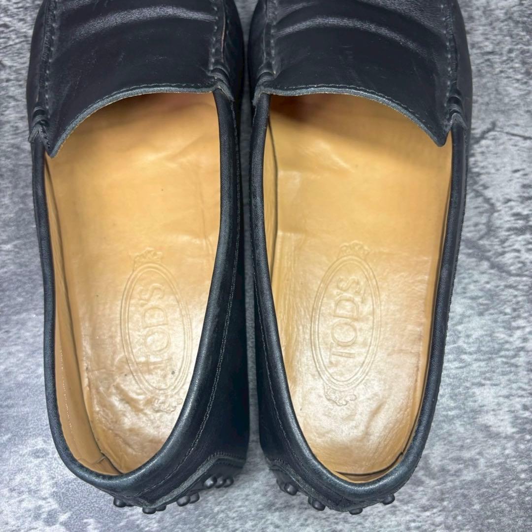 【美品】TOD'S トッズ ゴンミーニ レザー ドライビングシューズ 黒