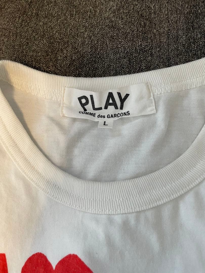 A BATHING APE × PLAY コムデギャルソン コラボ　Tシャツ L