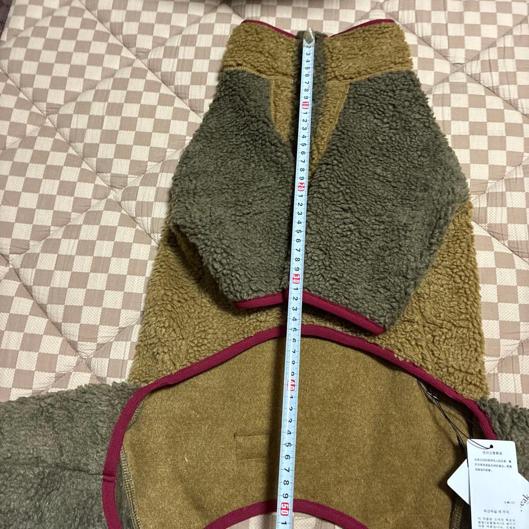冬用犬服 ボア素材 ベージュとブラウン　新品未使用